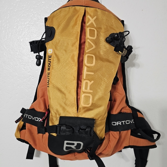 Ortovox Haute Route Ski Touring Backpack Orange Flex Frame Avalanche Pack